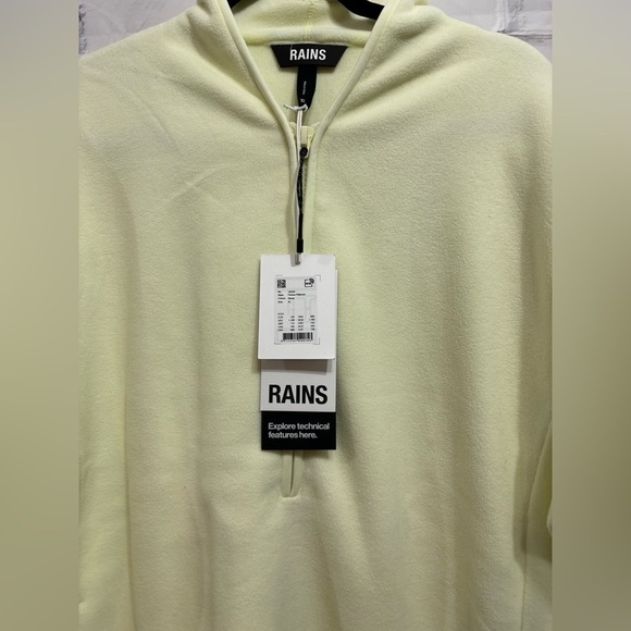 RAINS Half-Zip Sweater in straw color NWT Size XL - Picture 2 of 7